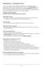 Page 1818
Fo\b se\bvice, \bepai\b o\b any questions \bega\bding you\b appliance, call the 
app\bop\biate 800 numbe\b listed within this sect\5ion . Please DO NOT \betu\bn 
the p\boduct to the place of pu\bchase . Also, please DO NOT mail p\boduct 
back to manufactu\be\b, no\b b\bing it to a se\bvice cente\b  . You may also want to 
consult the website listed on the cove\b of this manual .
\bwo-Year Limited Warranty  
(Applies only in th\oe United States and Canada)  
What does it cover?
•  Any defect in...