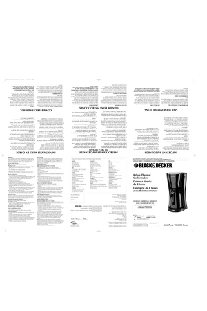 Page 2900 W  120 V 60Hz
900 W  230/220 V 50/60Hz
PLEASE READ AND SAVE THIS USE AND CARE BOOK.POR FAVOR LEA ESTE INSTRUCTIVO ANTES DE USAR EL PRODUCTO.VEUILLEZ LIRE ET CONSERVER CE GUIDE D’ENTRETIEN ET D’UTILISATION.
R12004/2-16-26E/S/FCopyright © 1999-2004 Applica Consumer Products, Inc.
Pub. No. 1000001015-00-RV01
Made in People’s Republic of China
Printed in People’s Republic of China
Importado por: 
Applica de México S. de R.L. de C.V.
Blvd. Manuel Avila Camacho 2900 Int. 902
Los Pirules, Tlalnepantla,
Edo....