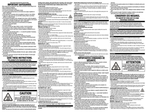 Page 1électrique.
• Faire preuve d’une grande prudence lors de l’utilisation de contenants autres qu’en 
métal ou en verre.
• Ne pas ranger d’articles, autres que les accessoires recommandés par le fabricant, 
dans le four lorsqu’il n’est pas en fonction.
• Ne pas mettre dans le four : papier, carton, plastique et autres matériaux de même 
type.
• Ne pas recouvrir de papier d’aluminium le plateau à miettes ou une quelconque 
autre partie du four. Cela causerait une surchauffe du four.
CONSERVER CES MESURES....