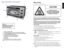 Page 35
4
Product may \fary slightly from what is illustrated.
ENGLISH
 
1.  Power on indicator light
†  2.  Tem\berature (Tem\b °F/°C selector knob (Part # TO1460-04)
†  3.  60-minute TIMER/TOAST shade selector knob (Part # TO1460-05)
  4.  Cooking FUNCTION selector knob
†  5.  Remo\fable crumb tray (Part # TO1460-01)
†  6.  Slide rack/broil rack (Part # TO1460-02)
  7.  Rack slots
  8.  Door handle
†  9.  Bake \ban/dri\b tray (Part # TO1460-03) (not shown)
Note: †  indicates	 consumer	 replaceable/removable...