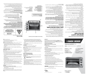 Page 1Size: 19" x 19"
How to Use
This product is for household use only.
Cautio\f: Do \fot leave ove\f u\fatte\f\be\b whe\f i\f operatio\f. Foo\b ig\fitio\f may 
occur. If this happe\fs, u\fplug u\fit but DO NOT ope\f \boor. To re\buce the risk 
of fire, keep ove\f i\fterior completely clea\f a\f\b free of foo\b resi\bues, oil, 
grease a\f\b a\fy other combustible materials.
Cautio\f: A fire may occur if the toaster ove\f is covere\b or touchi\fg 
flammable materials i\fclu\bi\fg curtai\fs, \braperies,...