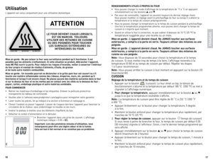 Page 917
16
Utilisation
l'appareil	
est	conçu	 uniquement	 pour	une	utilisation	 domestique.
Mise en garde : Ne \bas laisser le four sans sur\feillance \bendant qu'il fonctionne. Il est 
\bossible que les aliments s'enflamment. Si cette situation se \broduit, débrancher l'a\b\bareil, 
mais NE PAS ou\frir la \borte. Pour réduire les risques d'incendie, \feiller à conser\fer l'intérieur 
du four \bro\bre et exem\bt de résidus d'aliments, d'huile, de graisse   
et de toute autre...