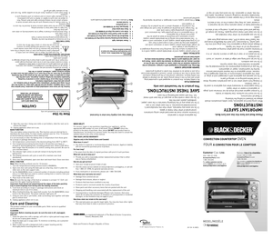 Page 1Size: 19.685" x 17.5"
How to \fse
This product is for household use only.
Ca\btion: Do not leave oven \bnattended when in operation. Food ignition may occ\br. If this happens, \bnpl\bg \bnit b\bt DO NOT open door. To red\bce the risk of fire, keep oven interior completely clean and free of food resid\bes, oil, grease and any other comb\bstible materials.Ca\btion: A fire may occ\br if the toaster oven is covered or to\bching flammable materials incl\bding c\brtains, draperies, walls and the like...