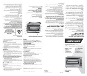 Page 1Size: 19.685" x 17.5"
How to \fse
This product is for household use only.
Ca\btion: Do not leave oven \bnattended when in operation. Food ignition may 
occ\br. If this happens, \bnpl\bg \bnit b\bt DO NOT open door. To red\bce the risk 
of fire, keep oven interior completely clean and free of food resid\bes, oil, 
grease and any other comb\bstible materials.
Ca\btion: A fire may occ\br if the toaster oven is covered or to\bching 
flammable materials incl\bding c\brtains, draperies, walls and the...