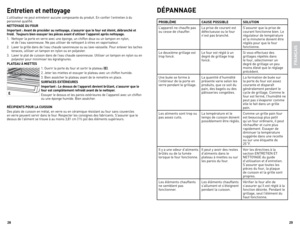 Page 15
8
9

e ntretien et nettoyage
l’utilisateur 	ne 	peut 	entretenir 	aucune 	composante 	du 	produit. 	en	confier 	l’entretien 	à 	du	
personnel 	qualifié.
n etto YAGe DU  F o U r
i mportant : Avant de procéder au nettoyage, s’assurer que le four est éteint, débranché et 
froid.   toujours bien essuyer les pièces avant d’utiliser l’appareil après nettoyage.
1.	 nettoyer 	la 	porte 	en 	verre 	avec 	une 	éponge, 	un 	chiffon 	doux 	ou 	un 	tampon 	en 	nylon,	
	
et 	de 	l'eau 	savonneuse. 	ne...