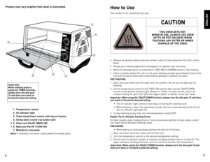 Page 3



Product may vary slightly from what is illustrated.How to Use
This	product	 is	for	 household	 use	only.
•	 Remove	 all	packing	 material	 and	any	stickers;	 peel	off	clear	 protective	 film	from	 control	panel.
•	 Please	 go	to	www.prodprotect.com/applica	 to	register	 your	warranty.
•	 Wash	 all	removable	 parts	as	instructed	 in	C ARe	And	 CleAnIng 	section	 of	this	 manual.
•	 Select	 a	location	 where	this	unit	 is	to	 be	 used,	 allowing	 enough	space	between	 back	of	the	
unit	 and...