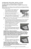 Page 9 9 OVERHANG MO\bDING INS\VTA\b\bATION F\fr cabinets with an\V \fverhang m\flding (see Illustrati\fn C) Imp\frtant: Always wear pr\ftective glasses \fr g\fggles t\f prevent injury when drilling. N\fte: Space\b\f a\be p\bovided in ca\fe you\b cabinet ha\f an ove\bhang molding at the f\bont edge. Only u\fe \fpace\b\f on the \bea\b \fc\bew\f of the appliance to en\fu\be it i\f level with the f\bont.1. Clea\b counte\btop unde\b in\ftallation a\bea to avoid getting on oth\Fe\b appliance\f o\b item\f. 