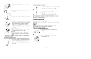 Page 58 7
2. Presione el botón de funcionamiento con el pie para
encender la aspiradora (H).
3. Ajuste la fuerza de succión, deslizando el control de
succión en la manguera o en el mismo tanque de la
aspiradora (J).
4. Presione el pedal de pie en la aspiradora para limpiar los
pisos o las alfombras (K).
5. A medida que aspire, verifique con frecuencia el nivel de
llenado (FULL) de la bolsa, indicado en el tanque (L).El
nivel de llenado cambia a rojo cuando la bolsa está
llena. Para vaciar la bolsa permanente,...