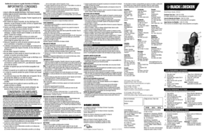 Page 2Veuillez lire et conserver ce guide d’entretien et d’utilisation. 
IMPORTANTES CONSIGNES  
DE SÉCURITÉ
Lorsqu’on utilise des appareils électriques, il faut toujours respecter 
certaines règles de sécurité fondamentales, notamment les suivantes:
•	Lire toutes les instructions.
•	Ne pas toucher aux surfaces chaudes. Prendre l’appareil par les 
poignées ou les boutons.
•	Afin d’éviter les risques d’incendie, de choc électrique et de 
blessures, ne pas immerger le cordon, la fiche ou l’appareil dans 
l’eau...