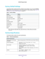 Page 43 Supplemental Information43
 N300
 WiF  Range Extender
Factory Default Settings
The following table includes the factory settings for the extender. You can use the  Factory 
Reset  button or the Erase feature to return the extender to these settings. (\
See Return the 
Extender to Its Factory Default Settings on page  34.)
Table 2.  Factory settings
FeatureSetting
Setup Wizard Enabled
WiFi communication Enabled
WiFi network name (SSID) NETGEAR_EXT
Security Disabled
Transmission speed Auto
1
1. Maximum...