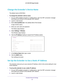 Page 32Extender Network Settings 32
AC1200
 WiF  Range Extender 
Change the Extender’s Device Name
The default name is EX6150v2.
To change the extender’s device name:
1. On your WiFi-enabled computer or mobile device, open the WiFi connection\
 manager 
and locate and connect to the extender WiFi network. 
2.  Launch a web browser
 . 
3.  Enter  www
 .mywifiext.net in the address field of the browser.
A login window opens.
4.  Enter your user name and password.
The Status page displays. 
5.  Select  Settings >...