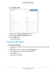 Page 31Extender Network Settings 31
 AC1900 WiFi Range Extender
5. 
Select  Settings > WiFi.
6. Select or clear the Enable 2.4 GHz WiFi check box.
7.  Select or clear the Enable 5 GHz W
 iFi check box.
8.  Click the  SA
 VE button.
Your settings are saved.
Change the WiFi Speed
To change the WiFi speed:
1.  On a computer or WiFi device that is connected to the extender network, \
launch a web 
browser

. 
2.  In the address field of your browser
 , enter www.mywifiext.net. 
3.  When prompted, enter your email...