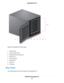 Page 80Figure 28. ReadyNAS 316 drive bays
1.Drive bay door
2.Disk tray release latch
3.Recessed disk tray handle lock
4.USB 2.0 port
5.Disk tray handle
6.Power button
7.Disk LED
8.Drive bays
Rear Panel
The following figure shows the rear panel of the ReadyNAS 316.
NETGEAR ReadyNAS 316
80
ReadyNAS OS 6.5 