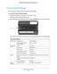 Page 99 Supplemental Information99
 N600 WiFi Cable Modem Router Model C3700
Factory Default Settings
You can return the modem router to its factory default settings. 
To restore the factory default settings:
1. 
Locate the small hole in the bottom of the modem router
 .
The reset button is located inside this hole.
2.  Use a paperclip or sharp object to press and hold the  Reset button for over seven seconds. 
Designed by NETGEAR in California
The modem router resets and returns to the factory settings shown...