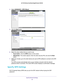 Page 44Specify Network Settings 44
AC750 Wireless Dual Band Gigabit Router R6050 
4. 
Select  ADVANCED > WPS Wizard .
5. Click the  Next button. 
6. Select the setup method that you want to use: 
• Push button. Click the WPS button on this screen. 
• PIN Number . 
 The screen adjusts. Enter the client security PIN, and click  the Next 
button.
7.  Within two minutes, go to the client device and use its WPS software to \
connect to the WiFi 
network.
The WPS process automatically sets up your wireless computer...