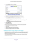 Page 114Network Settings 114
AC1200 Smart WiFi Router with External Antennas 
4. 
Select  ADVANCED > Setup > LAN Setup .
5. Make sure that the Use Router as DHCP Server  check box is selected.
6.  Specify the range of IP addresses that the router assigns:
a. In the Starting IP 
 Address field, type the lowest number in the range.
This IP address must be in the same subnet as the router.
b.  In the Ending IP 
 Address field, type the number at the end of the range of IP 
addresses.
This IP address must be in the...