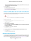 Page 206•
Disconnect and disable the Internet connection. This setting is optional. When the traffic limit is reached,
the Internet connection is disconnected and disabled.
11. Click the Apply button.
Your settings are saved and the router restarts.
The Internet Traffic Statistics section helps you to monitor the data traffic. For more information, see View the
Inter

net Traffic Volume and Statistics on page 201.
Unb

lock the Traffic Meter After the Traffic Limit Is Reached
If you configured the traffic meter...