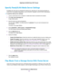 Page 110Specify ReadyDLNA Media Server Settings
By default, the router acts as a ReadyDLNA media server, which lets you view movies and photos on
DLNA/UPnP AV-compliant media players, such as Xbox360, Playstation, and NETGEAR media players.
To specify media server settings:
1.Launch a web browser from a computer or mobile device that is connected to the network.
2.Enter http://www.routerlogin.net.
A login window opens.
3.Enter the router user name and password.
The user name is admin.The default password is...