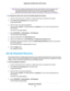 Page 79Be sure to change the password for the user name admin to a secure password.The
ideal password contains no dictionary words from any language and contains
uppercase and lowercase letters, numbers, and symbols. It can be up to 30 characters.
Note
To change the admin user name and enable password recovery:
1.Launch a web browser from a computer or mobile device that is connected to the network.
2.Enter http://www.routerlogin.net in the address field.
A login window opens.
3.Enter the router user name and...