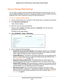 Page 137Specify Network Settings for the DST Router 137
 Nighthawk DST AC1900 DST Router and DST Adpater Model R7300DST
View or Change WAN Settings
You can view or configure wide area network (WAN) settings for the Internet port. You can 
set up a DMZ (demilitarized zone) server, change the maximum transmit unit (MTU) size, and 
enable the DST router to respond to a ping to its WAN (Internet) port. 
To view or change the WAN settings:
1.  Launch a web browser from a computer or WiFi device that is connected to\...