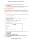 Page 153Specify Network Settings for the DST Router 153
 Nighthawk DST AC1900 DST Router and DST Adpater Model R7300DST
Clearing these check boxes turns off the WiFi feature of the DST router. 
6.  Click the  Apply button.
If you turned off both WiFi radios, the WiFi On/Off LED and the WPS LED turn off. If you 
turned on the WiFi radios, the WiFi On/Of
 f LED and the WPS LED light.
Set Up a WiFi Schedule
You can use this feature to turn off the WiFi signal from your DST router at times when you do not need a...