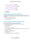 Page 30•Set Up an IPv6 6rd Internet Connection on page 33
•Set Up an IPv6 6to4 Tunnel Internet Connection on page 35
•Set Up an IPv6 Pass Through Internet Connection on page 36
•Set Up an IPv6 Fixed Internet Connection on page 37
•Set Up an IPv6 DHCP Internet Connection on page 38
•Set Up an IPv6 PPPoE Internet Connection on page 40
6.Click the Apply button.
Your settings are saved.
Requirements for Entering IPv6 Addresses
IPv6 addresses are denoted by eight groups of hexadecimal quartets that are separated by...