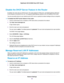 Page 64Disable the DHCP Server Feature in the Router
By default, the router acts as a DHCP server.The router assigns IP, DNS server, and default gateway addresses
to all computers connected to the LAN.The assigned default gateway address is the LAN address of the router.
You can use another device on your network as the DHCP server or specify the network settings of all your computers.
To disable the DHCP server feature in the router:
1.Launch a web browser from a computer or WiFi device that is connected to...