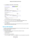 Page 774.Select ADVANCED > Advanced Setup > Wireless Settings.
Your router might display information that is different from this example.
5.In the 2.4 GHz and 5 GHz sections, select or clear the Enable Wireless Router Radio check boxes.
Clearing these check boxes turns off the WiFi feature of the router for each band.
6.Click the Apply button.
If you turned off both WiFi radios, the WiFi On/Off LED and the WPS LED turn off. If you turned on the WiFi
radios, the WiFi On/Off LED and the WPS LED light.
Set Up a...