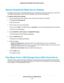 Page 143Specify ReadyDLNA Media Server Settings
By default, the router acts as a ReadyDLNA media server, which lets you view movies and photos on DLNA/UPnP
AV-compliant media players, such as Xbox360, Playstation, and NETGEAR media players.
To specify media server settings:
1.Launch a web browser from a computer or WiFi device that is connected to the network.
2.Enter http://www.routerlogin.net.
A login window opens.
3.Enter the router user name and password.
The user name is admin.The default password is...