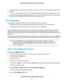 Page 1713.The router changes the destination in the message to IP address 192.168.1.123 and sends the message to that
computer.
4.Your web server at IP address 192.168.1.123 receives the request and sends a reply message to your router.
5.Your router performs Network Address Translation (NAT) on the source IP address and sends the reply through
the Internet to the computer or WiFi device that sent the web page request.
Port Triggering
Port triggering is a dynamic extension of port forwarding that is useful in...