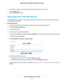 Page 50The keyword is added to the keyword list.The keyword list supports up to 32 entries.
8.Click the Apply button.
Keyword blocking takes effect.
Block Services From the Internet
You can block Internet services on your network based on the type of service.You can block the services all the
time or based on a schedule.
To block services:
1.Launch a web browser from a computer or WiFi device that is connected to the network.
2.Enter http://www.routerlogin.net.
A login window opens.
3.Enter the router user name...