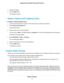 Page 737.Change the settings.
8.Click the Apply button.
Your settings are saved.
Delete a Reserved IP Address Entry
To delete a reserved address entry:
1.Launch a web browser from a computer or WiFi device that is connected to the network.
2.Enter http://www.routerlogin.net.
A login window opens.
3.Enter the router user name and password.
The user name is admin.The default password is password.The user name and password are case-sensitive.
The BASIC Home page displays.
4.Select ADVANCED > Setup > LAN Setup.
The...