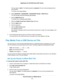 Page 115The user name is admin.The default password is password.The user name and password are
case-sensitive.
The BASIC Home page displays.
d.Select ADVANCED > ReadySHARE > ReadySHARE Storage > Media Server.
The USB Storage (Advanced Settings) page displays.
e.Click the Media Server tab.
The Media Server (Settings) page displays.
f.Select the Enable iTunes Server (Music Only) check box.
g.Click the Apply button.
h.Enter the passcode.
i.Click the Allow Control button.
Your settings are saved.
Your iPhone or iPad...