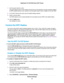 Page 597.Give the guest network a name.
The guest network name is case-sensitive and can be up to 32 characters.You then manually configure
the WiFi-enabled devices in your network to use the guest network name in addition to the main SSID.
8.For the WiFi channel and mode, leave the default settings selected.
9.Select a security option.
The WPA2 options use the newest standard for the strongest security.WPA2 is the default setting.
10.Click the Apply button.
Your settings are saved.
Control the WiFi Radios
The...