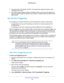 Page 140Specify Internet Port Settings 
140 N900 WiFi Router 
4. Your web server at IP address 192.168.1.123 receives the request and sends a reply 
message to your router.
5. Your router performs Network Address Translation (NAT) on the source IP address and 
sends the reply through the Internet to the computer or wireless device that sent the web 
page request. 
Set Up Port Triggering
Port triggering is a dynamic extension of port forwarding that is useful in these cases:
•An application must use port...