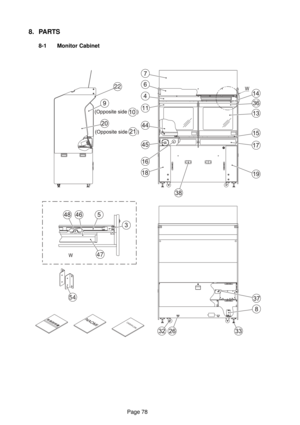 Page 78Page 78
8. PARTS
8-1 Monitor Cabinet
22
CASHFLOW
5447 