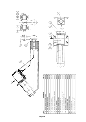 Page 51Page 54
ITEM
DESCRIPTION
PART No
10
ROSTA SPRING MOUNTING SHAFT
46000095
13
LINK BALL MOUNTING SHAFT
46000098
17
ROSTA SPRING RETAINING WASHER
46000102
18
ROSTA SPACER WASHER
46000103
19
ROSTA RETAINING BRACKET
46000104
32
ROSTA SPRING REAR PACKING BRACKET
46000114
45
ROD EYE - RBL16BD
46000063
48
ROSTA SPRING DR-S-27x60
46000067
49
BEARING - UCPA/204/FYH
46000068
B8
M16x40 SOCKET HEAD CAP SCREW - BZP
26500602
B9
M6x16 HEX HEAD SET SCREW - BZP
26500311
M6 SPRING WASHER - BZP
28000028
M6 FLAT WASHER -...