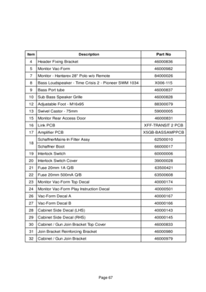 Page 67Page 67
m e t Ino i t p i r c s e Do N t r a P
4te k c a r B g n i x i F r e d a e H63 8 0 0 0 6 4
5mr o F - c a V r o t i n o M28 9 0 0 0 6 4
7et o m e R o / w o l o P  8 2 x e r a t n a H - r o t i n o M62 0 0 0 0 4 8
843 0 1 M W S r e e n o i P - 2 s i s i r C e m i T - r e k a e p s d u o L s s a B51 1 - 6 0 0 X
9eb u t t r o P s s a B73 8 0 0 0 6 4
0 1el l i r G r e k a e p S s s a B b u S82 8 0 0 0 6 4
2 159 x 6 1 M - t o o F e l b a t s u j d A97 0 0 0 3 8 8
3 1mm 5 7 - r o t s a C l e v i w S50 0...