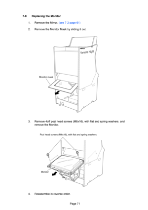 Page 71B
P\fV ,%$+ & &
 :# 	 (


 
 / B12 \f  04
2 :#	(

(\
7



 :#3\fA
	
/(004
	\f
	
 
#	(


3 :

#



Monitor mask
Pozi head screws (M6x16), with flat and spring washers. Monitor 