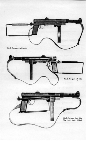Page 5Fig 3. The gun, right ride. 
The butt stock folded.  