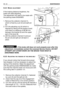 Page 336.3.4 BRAKE ADJUSTMENT
If the braking distance lengthens, the
brake will need adjusting. 
The adjustment will need to be made with
the parking brake ENGAGED. 
1. Remove the collector channel (1),
which is fixed by a pin (2) and split pin
(3);
2. turn the adjusting nut (4) (which is
reached by taking off the engine cover)
until there is a distance of 86-88 mm
between the bracket (5) and the upper
part of the lever (6).
3. refit the collector channel (1) and put
the pin (2) and split pin (3) back in...