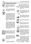 Page 832PL1. Dla waszego bezpieczeństwa
1.Nigdy nie używać piły silnikowej w
stanie zmęczenia, choroby lub zde-
nerwowania, pod wpływem leków
uspokajających lub alkoholu i nar-
kotyków.
2.Stosować obuwie zabezpieczające,
ubranie obcisłe i zabezpieczenia na
oczy, uszy i głowę. Stosować rękawi-
ce antywibracyjne.
3.Utrzymywać łańcuch zawsze
zaostrzony i piłę silnikową, włącznie z
systemem Anty-Wibracji (AV), zawsze
w dobrym stanie. Łańcuch nie zaostr-
zony wydłuży czasy cięcia i zwiększy
wibracje przenoszone na...