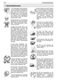 Page 211DE 21. Sicherheitshinweise
1.Die Kettensäge niemals betreiben,
wenn Sie ermüdet oder aufgeregt sind
oder sich körperlich nicht wohl fühlen.
Auch nach dem Einnehmen von
Medikamenten, die einen beruhigen-
den Effekt haben und insbesondere
nach Alkohol- oder Drogengenuss
darf auf keinen Fall mit der Ketten-
säge gearbeitet werden.
2.Festes Schuhwerk, eng anliegende
Arbeitskleidung sowie Schutzbrille,
Gehörschutz und Schutzhelm tragen.
Stets vibrationgeschützten Hand-
schuhe verwenden.
3.Halten Sie die Kette...