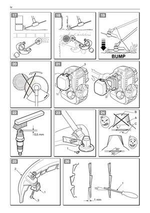 Page 5iv
181719
2021
2
3
1
22
2526
0,5 mm
23
1
24
30°
A
B
C
30°
2
1
3
15°
1 mm
1 