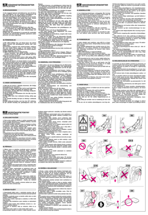 Page 4SÄKERHETSFÖRESKRIFTERBÖR FÖLJAS NOGA
1) Läs noggrant igenom instruktionerna. Lär att känna
igen kontrollerna och att använda gräsklipparen på
passande sätt. Lär att snabbt stänga av motorn.
2) Använd gräsklipparen till det ändamål den är avsedd,
dvs. att endast klippa och samla ihop gräs. Annan
användning kan vara farlig och skada maskinen.
3) Låt aldrig gräsklipparen användas av barn eller av
personer, som inte känner till instruktionerna tillräck-
ligt. Lokala bestämmelser kan ange en minimiålder för...