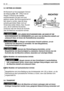 Page 39DE 38GEBRAUCHSANWEISUNG
5.5 BETRIEB AN HÄNGEN
Mit Rücksicht auf die angezeigten Grenzen
der Steigung (max. 10° - 17%) muss an
Hängen in Richtung des Gefälles
aufwärts/abwärts und darf nicht quer
gefahren werden. Bei Richtungswechsel ist
sehr darauf zu achten, dass die Hang
aufwärts gerichteten Räder nicht auf
Hindernisse stoßen (Steine, Äste, Wurzeln
usw.), die ein seitliches Abrutschen,
Umstürzen oder den Verlust der Kontrolle
über die Maschine verursachen könnten.
VOR JEDEM RICHTUNGSWECHSEL AM HANG IST...