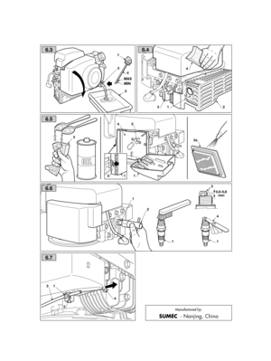 Page 671
MAXMIN
4
2
3
6.3
123
4
6.4
3
5
1
4
21
3a
6.5
1
0,6-0,8mm
2
3
11
4
6.6
1
2
3
4
6.7
Manufactured by:
SUMEC- Nanjing, China 