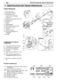 Page 199FR
PIÈCES PRINCIPALES
1. Ensemble moteur
2. Tube de transmission
3. Dispositif de coupe
a. Lame à 3 ou 4 pointes
b. Tête à fil
4. Protection du dispositif de coupe
5. Poignée avant
6. Protection
7. Guidon
8. Poignée arrière
9. Point dattache (du harnais)
10. Étiquette matricule
11. Harnais
12. Renvoi angulaire
13. Protection lame (pour le
transport)
14. Bougie
COMMANDES ET PLEIN DE
CARBURANT
21. Interrupteur d’arrêt du moteur
22. Commande d’accélérateur
23. Blocage de l’accélérateur
24. Lanceur
25....