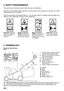 Page 194EN
2. SAFETY REQUIREMENTS
Your lawnmower should be used with due care and attention.  
Symbols have therefore been placed on various parts of the machine to remind you of the
main precautions to be taken. 
Their full meanings are explained later on. You are also asked to carefully read the safety reg-
ulations in the applicable chapter of this handbook. 
3. TERMINOLOGY
Beware of sharp
blades: Remove plug
from mains before
maintenance or if cord
is damaged Important: Read the
instruction handbook
before...