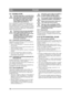 Page 122122
POLSKIPL
5.9 AKUMULATOR
Kontaktu elektrolitu z oczami lub skórą 
mo że spowodowa ć powa żne obra żenia. 
Je śli dojdzie do kontaktu elektrolitu z 
dowoln ą częś cią cia ła, nale ży natych-
miast sp łuka ć go du żą ilo ści ą wody i 
szybko zg łosi ć si ę do lekarza. 
Jest to akumulator z mo żliwo ści ą regulacji zawo-
rów o napi ęciu nominalnym 12 V. Sprawdzanie 
lub uzupenianie pynu w akumulatorze jest niepo-
trzebne i niemo żliwe. Jedyn ą wymagan ą czynno ś-
ci ą konserwacyjn ą jest adowanie, na...